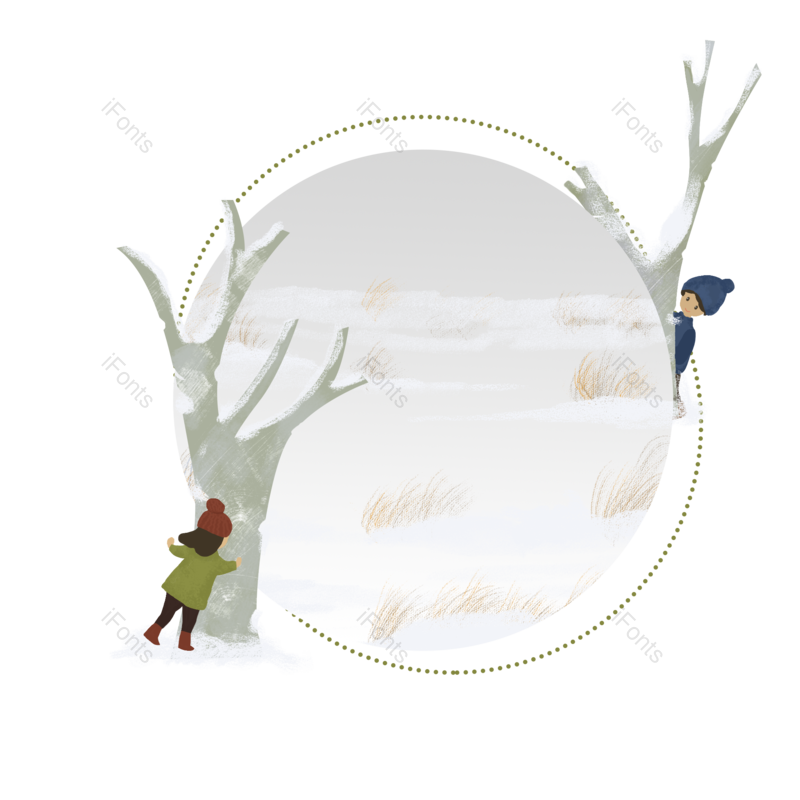 边框图片,装饰元素,雪景PNG,雪地免抠素材